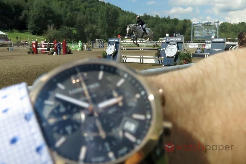 Horse jumping and a Longines Conquest Classic