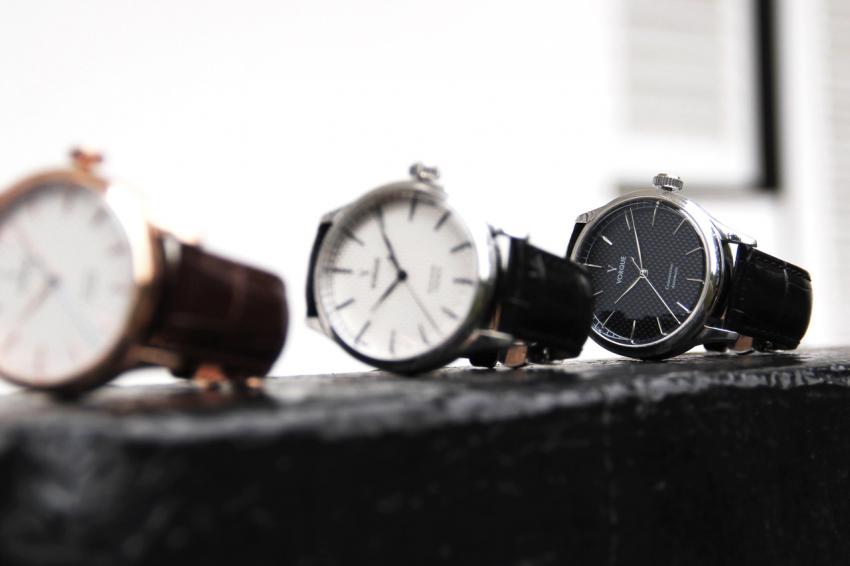 The Constantine will come in three models, gold with white dial, steel with white dial and steel with black dial.