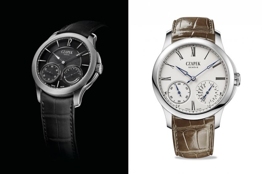 Czapek Quai des Bergues in titanium (Ref. No. 27) and XO steel (Ref. No. 25)