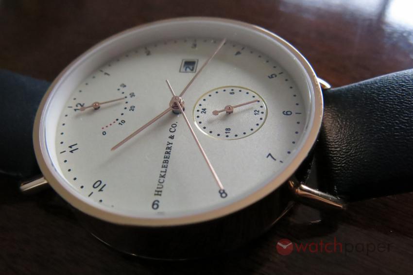 A closer look at the dial of the Huckleberry & Co. Atticus