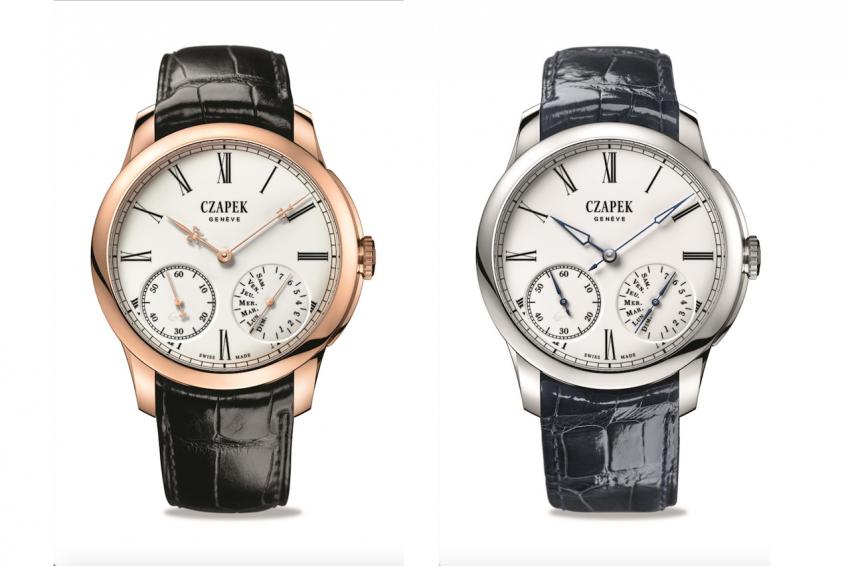 Czapek Quai des Bergues Enamel Grand Feu Rose Gold and Enamel Grand Feu White Gold