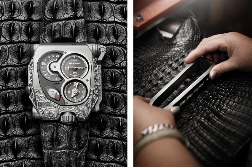 The URWERK Pistol wears Joséphine Morf and Sylviane