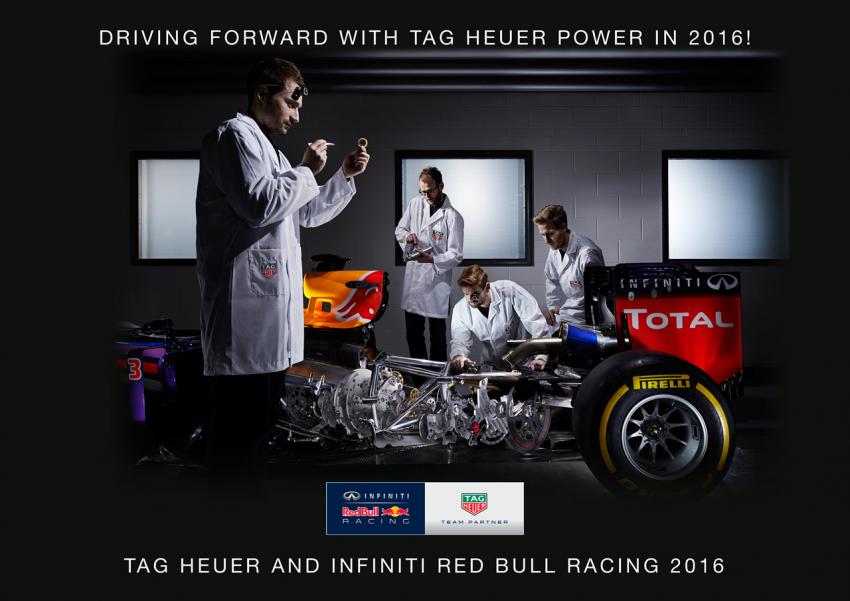 TAG Heuer becomes the official timekeeper and watch of the Red Bull Racing Formula 1 Team.