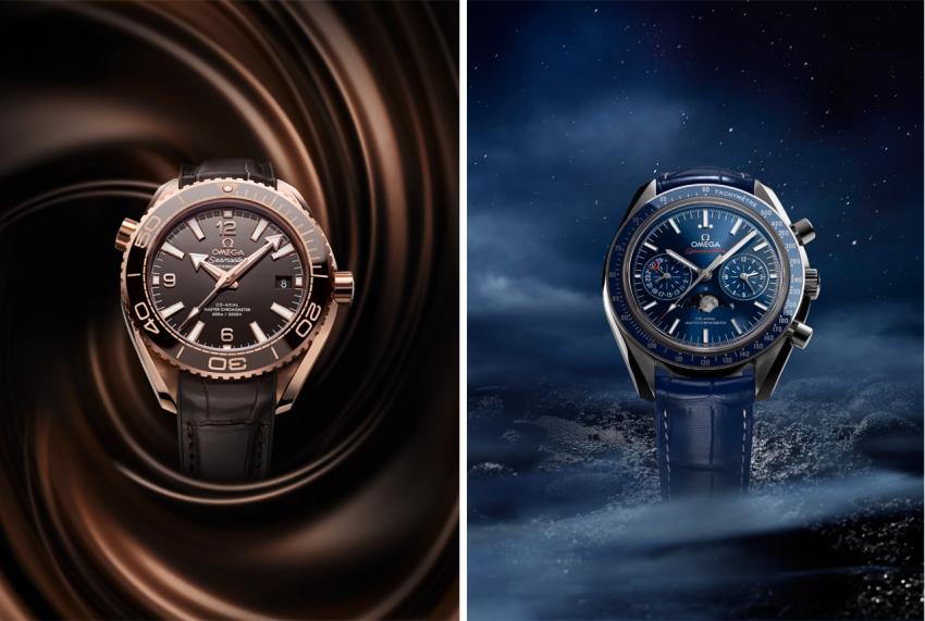 Seamaster Planet Ocean 600M Master Chronometer "Chocolate" and Speedmaster Master Chronometer Chronograph Moonphase 