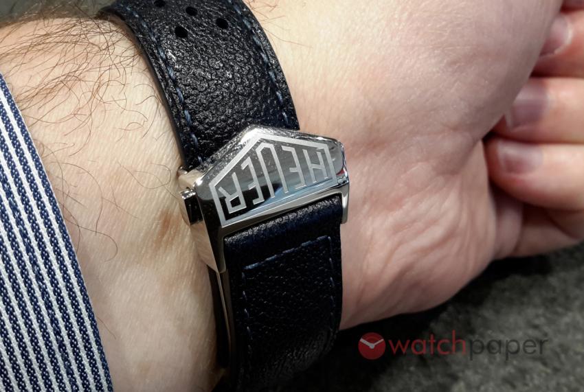 Strap and folding clasp of the TAG Heuer Carrera (39 mm) Calibre 6