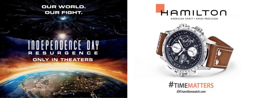 The Hamilton Khaki X-Wind is defending our planet agains alien invasion in 20th Century Fox’s new blockbuster, Independence Day: Resurgence.