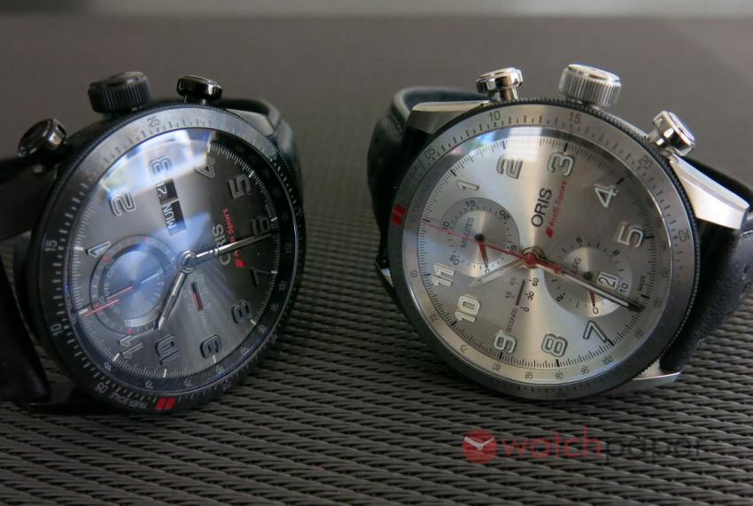 Black DLC Oris Audi Sport Limited Edition II and the silver Audi Sport Limited Edition