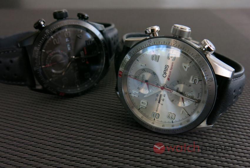 Black DLC Oris Audi Sport Limited Edition II and the silver Audi Sport Limited Edition