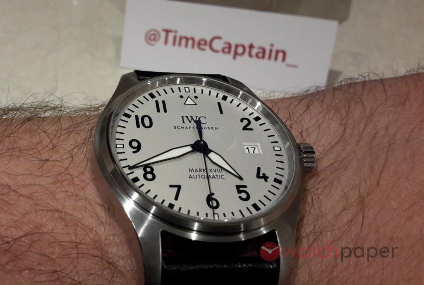 TimeCaptain's latest trophy, IWC Pilot's Watch Mark XVIII (Ref.  IW327002) 