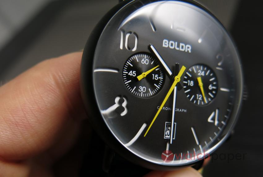 Another look at the dial of the BOLDR Journey Chronograph