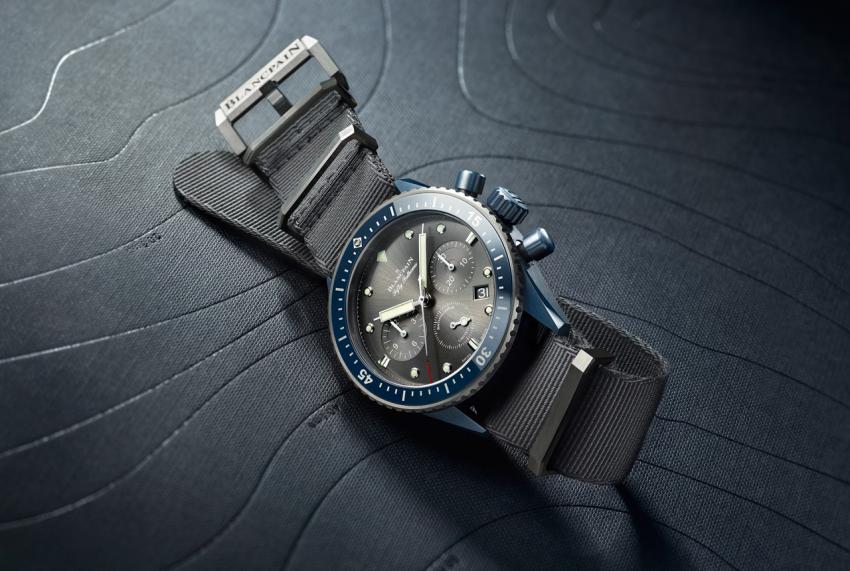 Blancpain Bathyscaphe Flyback Chronograph Blancpain Ocean Commitment II (BOC II), the first watch with an all-blue ceramic case. 