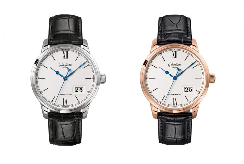 Glashütte Original Senator Excellence Panorama Date in stainless steel and rose gold