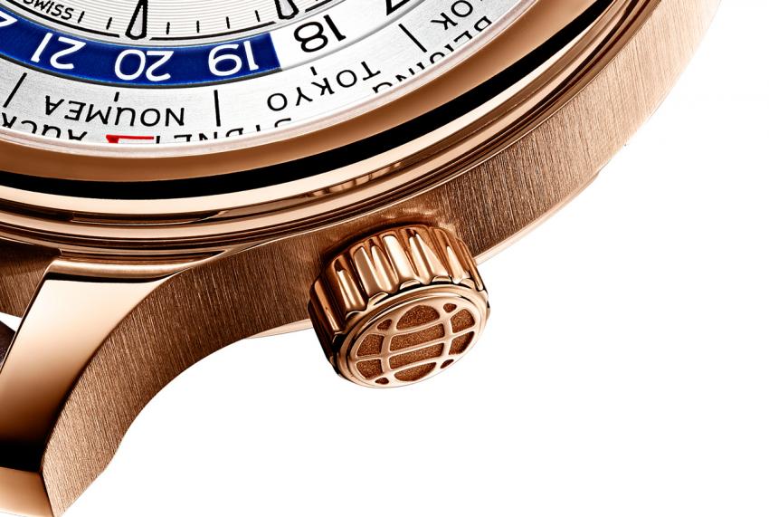 A closer look at the rose gold Chopard L.U.C Time Traveler One Ref. 161942-5001.