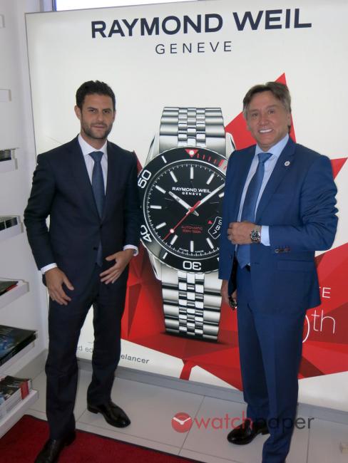 Elie Bernheim, CEO of Raymond Weil and Paul Cormier, owner of Création Paul H