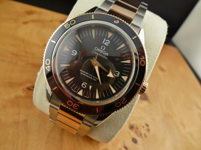 Omega Seamaster 300 Master Co-Axial 41mm Two Tone Stainless Steel / Sedna Gold Black Dial