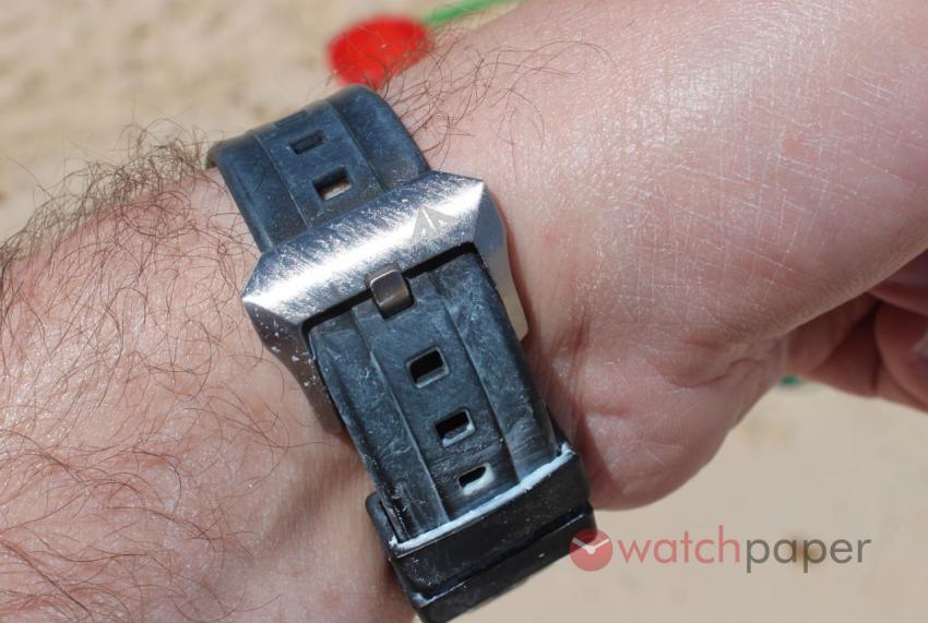 Citizen Eco-Drive strap and buckle on the beach