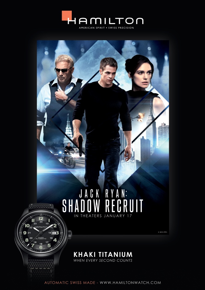 Two HAMILTON watches staring in action thriller “Jack Ryan: Shadow Recruit”  | WatchPaper