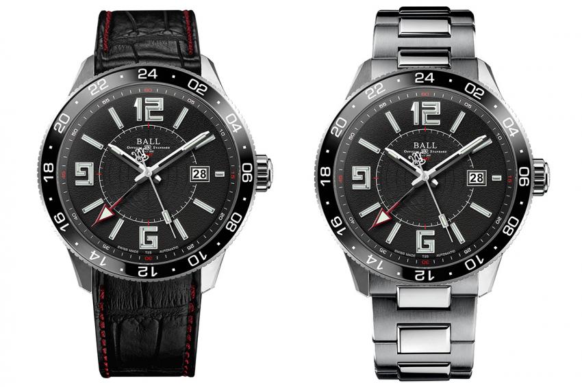 Ball Engineer Master II Pilot GMT on leather strap and on bracelet. 